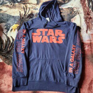 Star Wars Hoodie Navy Men Size L Long Sleeve